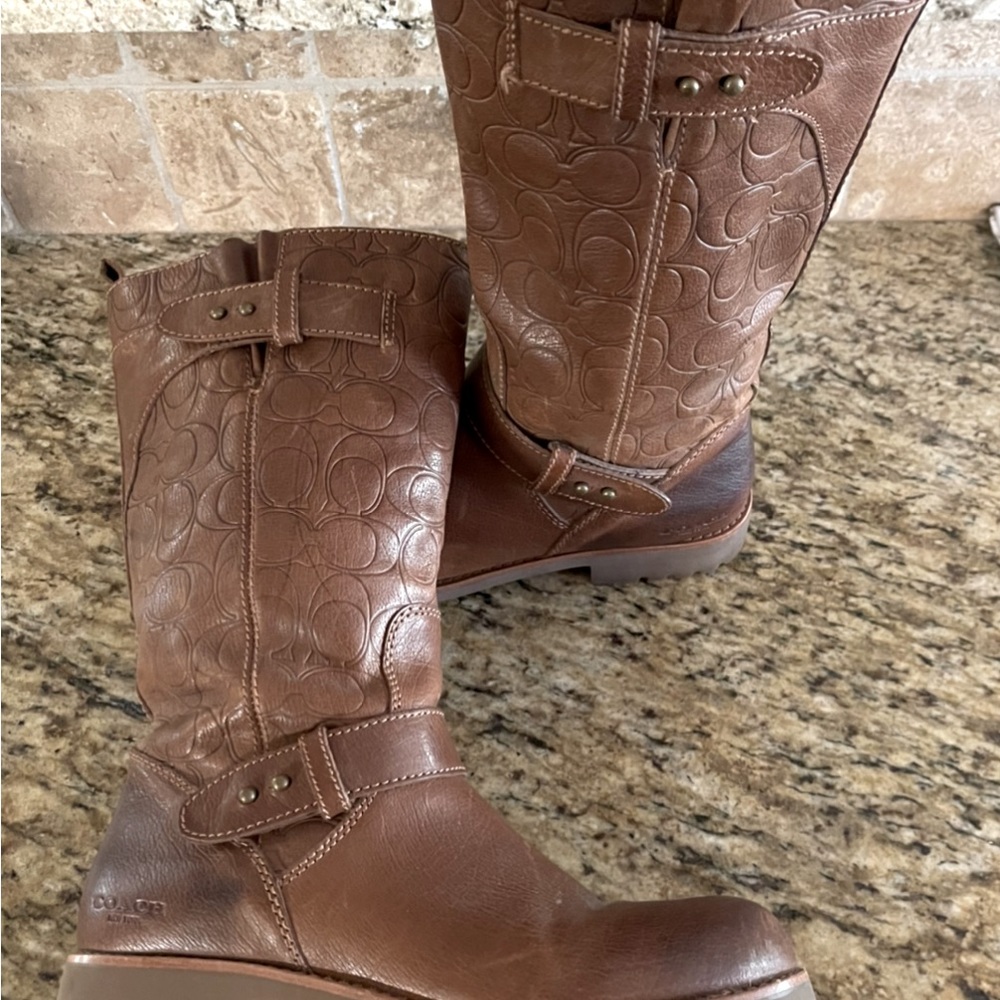 New Coach All leather boots.